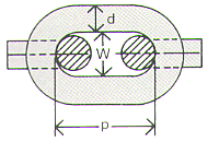 ステンレスチェーン寸法図