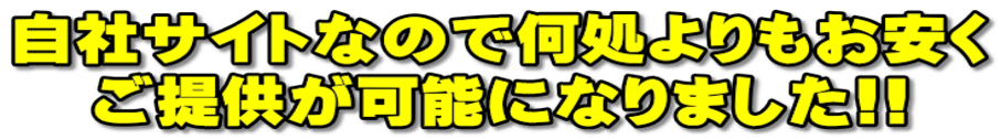 自社サイトなので何処よりもお安く ご提供が可能になりました!!