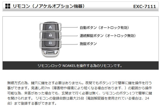 最大80%OFFクーポン 鍵の卸売りセンター 店NOAKELノアケル 非常解錠器付 電話解錠器なし ＭＴＨ